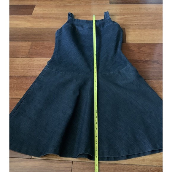 RAOUL Denim Dress Square Neck Lined Cotton A-Line Sleeveless Drop Waist Sz US 2 - Picture 6 of 8